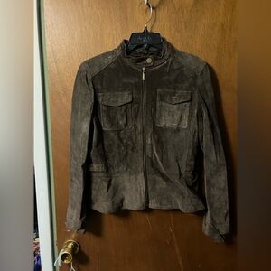 Vintage New York & Company Dark Brown Leather Jacket